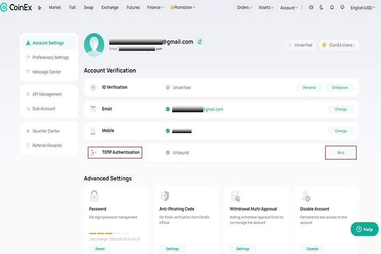 آموزش پلتفرم تبادل کوینکس فعالسازی Google Authenticator