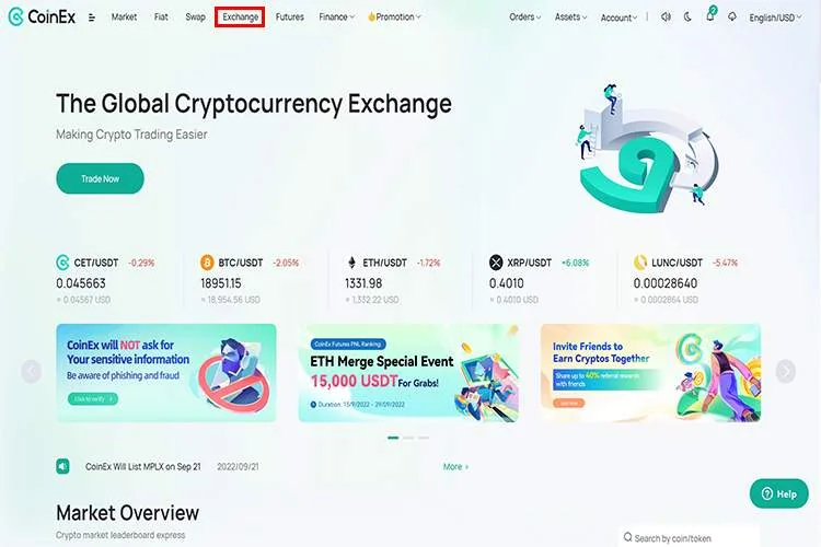 آموزش پلتفرم تبادل کوینکس معاملات اسپات