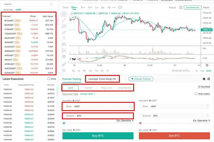 آموزش پلتفرم تبادل کوینکس معاملات فیوچرز در صرافی کوینکس