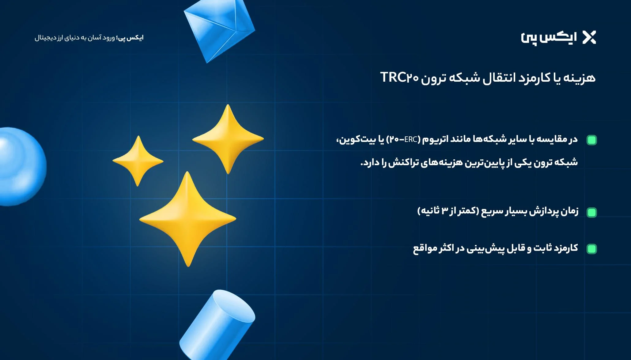هزینه یا کارمزد انتقال شبکه ترون TRC20